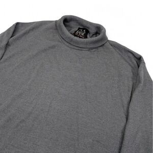 Jos A Bank Signature Collection Silk Mock Neck Sweater Mens XL Charcoal Gray